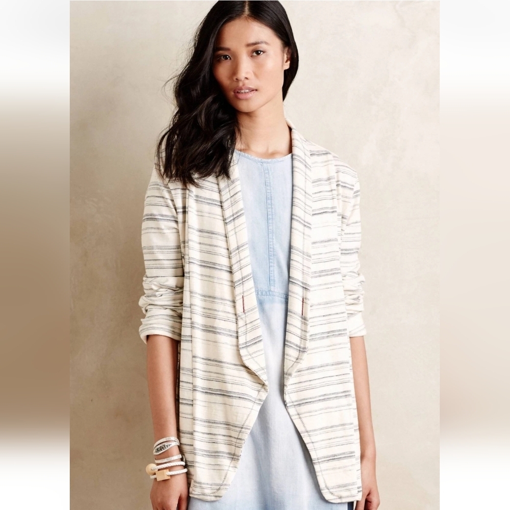 NWT Anthropologie $108 Saturday/Sunday Wide Rule Knit Blazer Sz XS